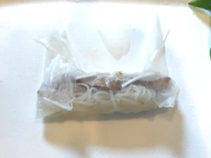 These Teriyaki Chicken Summer Rolls with Garlic Honey Soy Dipping Sauce are easy, fun, and delicious! Teriyaki Chicken strips are layered with Rice noodles, carrots, red pepper, bean sprouts and basil. All get rolled up in a light moistened rice paper. What you get is this bite of freshness that you dip into the sweet, tangy, and salty Garlic Honey Soy Sauce. These are a Summer delight! #chicken #summerrolls #springrolls #glutenfree