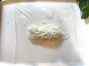 These Teriyaki Chicken Summer Rolls with Garlic Honey Soy Dipping Sauce are easy, fun, and delicious! Teriyaki Chicken strips are layered with Rice noodles, carrots, red pepper, bean sprouts and basil. All get rolled up in a light moistened rice paper. What you get is this bite of freshness that you dip into the sweet, tangy, and salty Garlic Honey Soy Sauce. These are a Summer delight! #chicken #summerrolls #springrolls #glutenfree