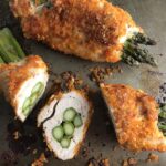 4-Ingredient DORITO CHICKEN and Asparagus Rolls!  Yes, Doritos, my friend.  The Doritos add a salty and crispy crust to the outside of the chicken with a hint of cheesy flavor.  The Chicken stays moist and juicy rolled up and you get this fresh bite of Spring in the center with the Asparagus.