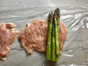 4-Ingredient DORITO CHICKEN and Asparagus Rolls! Yes, Doritos, my friend. The Doritos add a salty and crispy crust to the outside of the chicken with a hint of cheesy flavor. The Chicken stays moist and juicy rolled up and you get this fresh bite of Spring in the center with the Asparagus.