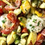 Sheet Pan Egg, Potato, Sausage Recipe and Veggies Dinner