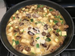 Chicken, Zucchini, Rice Casserole is a creamy and flavorful recipe filled with different textures from the mushrooms, onion, zucchini, chicken, and rice. It's also incredibly easy to make as it all comes together in one skillet.