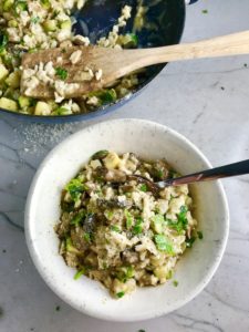 Zucchini and Chicken Rice Skillet is a creamy and flavorful recipe filled with different textures. It's also incredibly easy to make as it all comes together in one skillet.