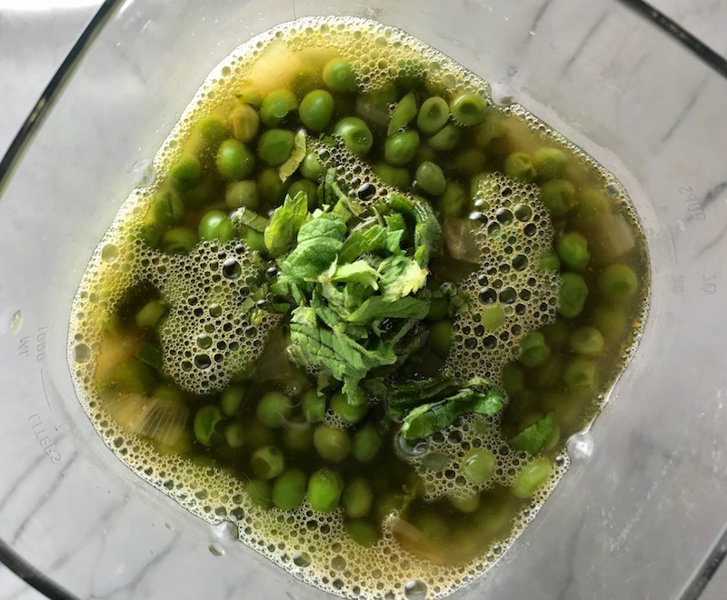 Creamy, sweet, fresh, with a kick...this Zesty Pea Soup with Spring Peas, Jalapeño, and Mint is a delicious new take on Pea Soup recipes! You get the sweet spring flavor of the peas with the cool fresh mint, followed by the peppery kick from jalapeño that leaves a wonderful warmth (not spicy-hot) feel in your mouth.