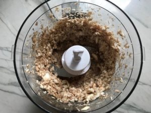 Raw mushrooms blended in a food processor. This Slow Cooker Chicken and Mushroom Soup is warm, hearty, comforting, earthy, and just devine. The mix of blended and chunky mushrooms with carrots, onions, celery, shredded chicken, and herbs gives you a perfect bite every time.