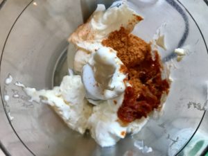 Sour Cream, Sun dried tomatoes, and taco seasoning in a food processor. This Creamy Mexican Pasta Salad has Sun Dried Tomatoes, Corn, Fresh Diced Tomatoes, Cilantro, and smoky Mexican spices. The dressing is creamy and smoky with lots of depth and a hint of sweetness from the Sun Dried Tomatoes that are blended in. Terrific as a side or mix in some chicken or beef and call it a meal!