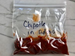 Tip! If you have leftover Chipotle peppers in adobo sauce, put them in a freezer bag and keep in the freezer for your next recipe!