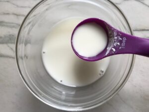 Cornstarch slurry for Cottage Pie recipe. It has Spanish Chorizo and ground beef cooked in a rich and savory gravy with veggies and herbs. Creamy mashed potatoes sit on top with manchego, parmesan, and garlic. #dinnerideas #cottagepie #shepherdspie