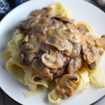 Mushroom Sauce over pasta. #vegetarian #healthydinner #dinnerideas #mushrooms