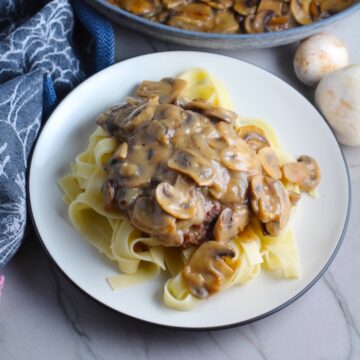 Mushroom Sauce without cream over pasta.